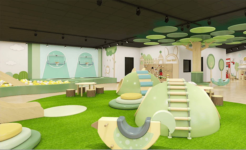 colorfull playground at Run n' Hop